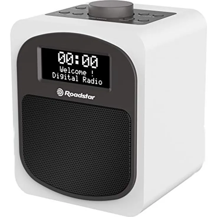 Roadstar HRA-600D+ Digital-Radio mit DAB+ und UKW Tuner (Weckfunktion, Dual-Alarm, Kopfhörer-Anschluss), weiß