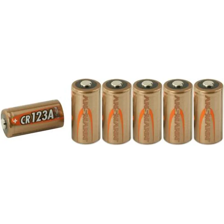 ANSMANN CR123A Lithium Batterie 3V 6 Stück - ideal für Garagentoröffner, Alarmanlage, Miniradio, Funkauslöser für Kamera, Messgeräte, Klingel – Bild 1
