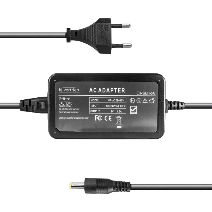 kj-vertrieb Netzteil für Nikon EP-5 EP-5A EP-5B EP-5C ersetzt EH-5, EH5, EH5a, EH-5a - 9V 4,5A - 4,0 x 1,7 mm