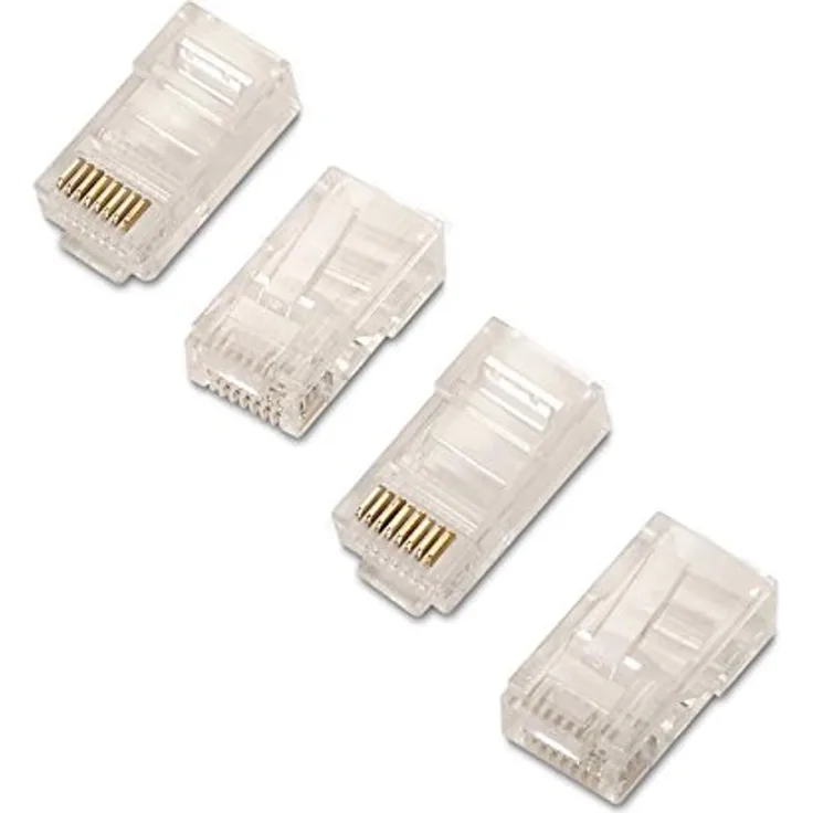 Nanocable 10.21.0201 - Anschluss für RJ45 Ethernet Netzwerkkabel, 8 adriges Cat.6 UTP, Beutel mit 10 Einheiten