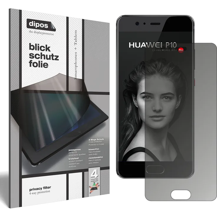 Huawei P10 Schutzfolie Blickschutzfolie - Privacy Filter Displayschutzfolie mit AntiReflex Effekt