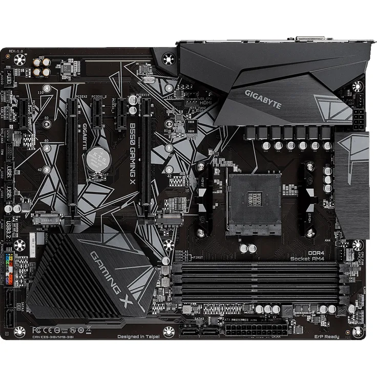 Gigabyte B550 Gaming X V2 - ATX, AMD B550, Sockel AM4, Dual-channel DDR4-SDRAM (B550 GAMING X V2)