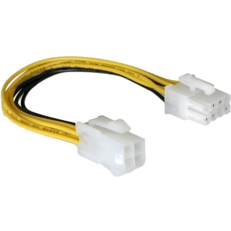 DeLOCK - Adapter für Power Connector - 4 PIN ATX12V (M) - 8-poliges Stromkabel (EPS12V) (W) - 15 cm (82405)