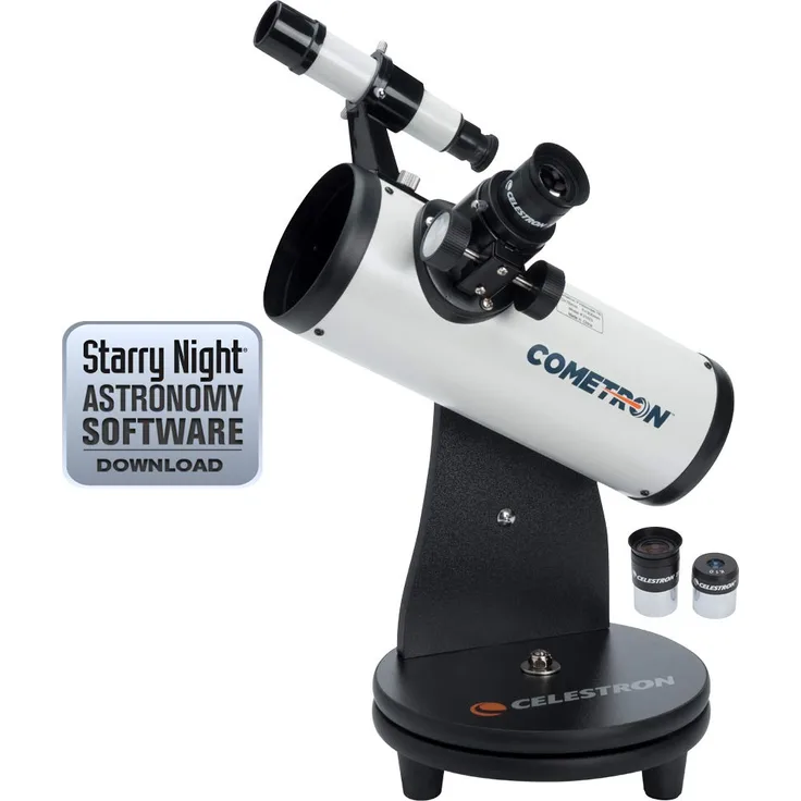Celestron 21023 76 mm Cometron FirstScope Teleskop – Weiß