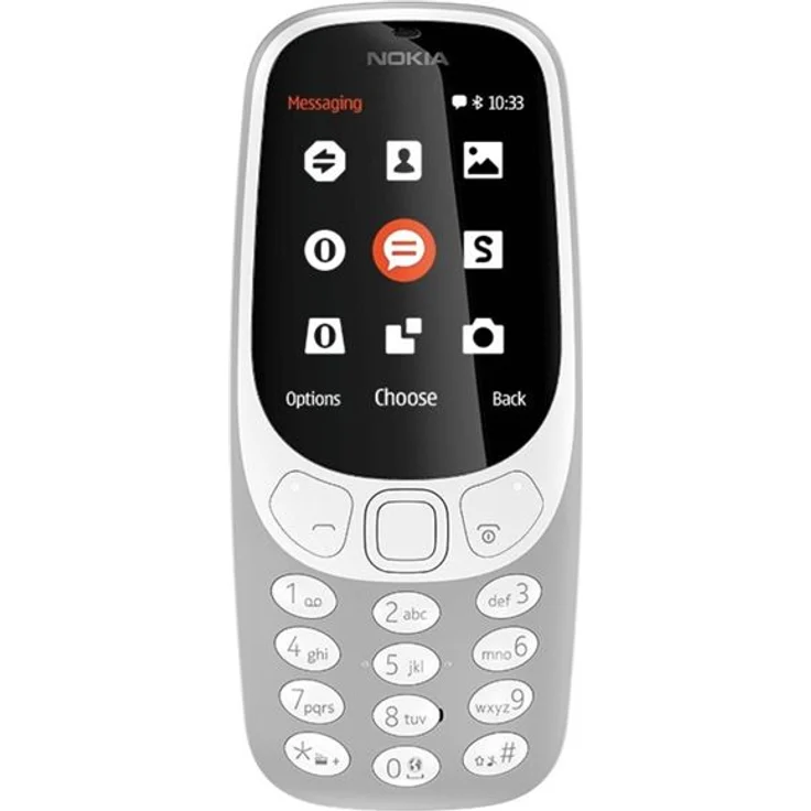Nokia 3310 2G Mobiltelefon (2,4 Zoll Farbdisplay, 2MP Kamera, Bluetooth, Radio, MP3 Player, Dual Sim) retro grey – Bild 1