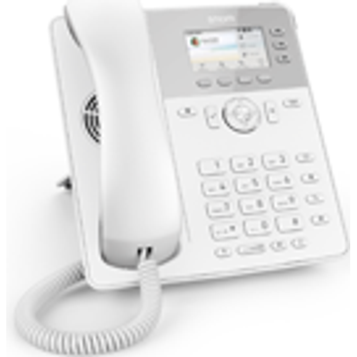 Snom Global Desk Telephone D717 (3 self-Labelling Function Keys, High-Resolution TFT Display, Integrated Light Sensor, PoE IEEE 802.3af) White