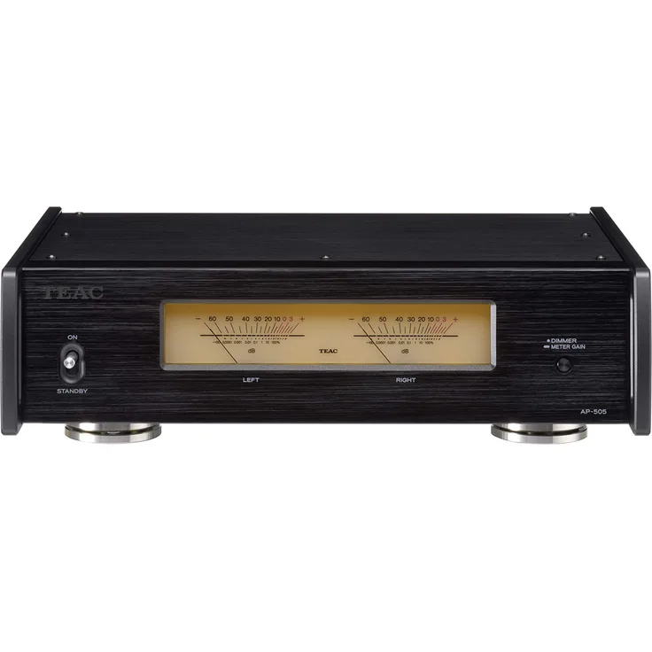 TEAC AP-505 HiFi Verstärker der Klasse D (schaltbar, 3 Ausgabemodi, Schutzschaltung, Aluminiumgehäuße, Ringkerntransformator), Schwarz