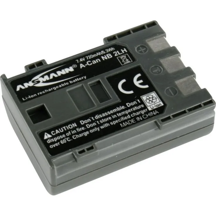 ANSMANN Li-Ion Akku A-Can NB 2 LH 7 4V - Typ 720mAh - Leistungsstarke Akkubatterie für Foto Digitalkameras - der perfekte Ersatzakku für Canon Digicam uvm.