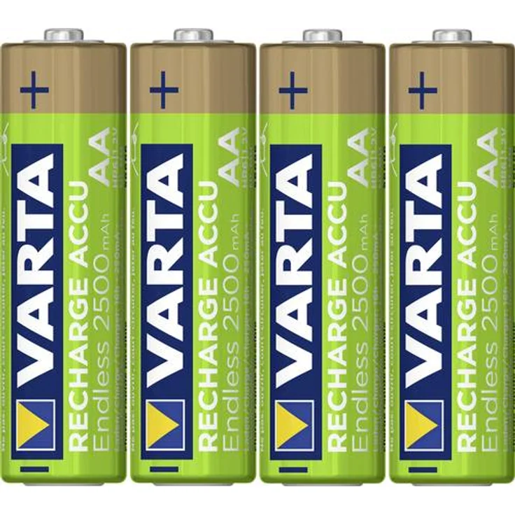 Varta Endless Energy Akku 2500mAh bis zu 500 Ladezyklen - geringe Selbstentladung, Ready2Use vorgeladene AA Mignon Ni-MH Accu, 4er Pack wiederaufladbar ohne Memory-Effekt - sofort einsatzbereit – Bild 1