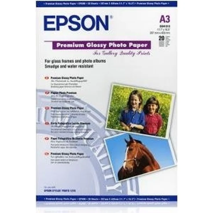Epson Premium - Fotopapier, glänzend - A3 (297 x 420 mm) - 255 g/m2 - 20 Blatt (C13S041315)