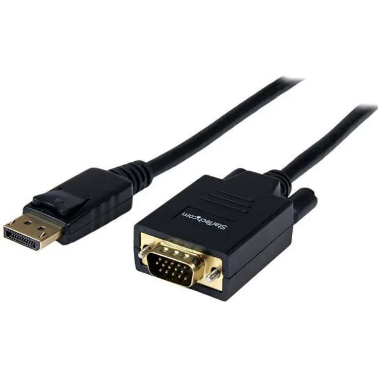 StarTech.com DisplayPort auf VGA Kabel (Stecker/Stecker) - DP zu VGA Monitorkabel - 1920x1200 - DisplayPort-Kabel - DisplayPort (M) - HD-15 (M) - 1,83 m - Schwarz (DP2VGAMM6)