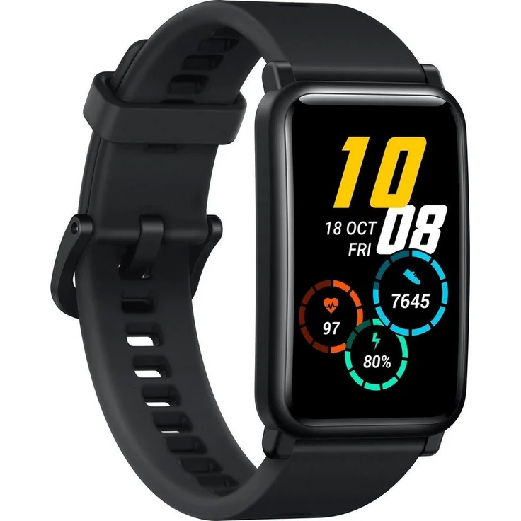 Honor Watch ES Smartwatch Unisex, 46x30mm, Silikonarmband, Meteorite Black – Bild 1