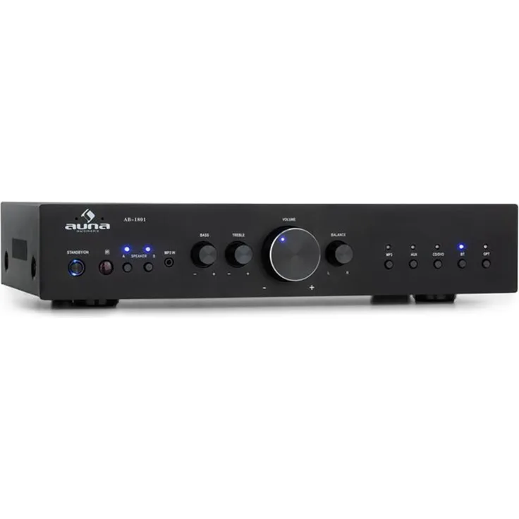 AV2-CD608BT HiFi-Stereo-Verstärker 4x100W RMS BT Dig-Opt-In Fernbedienung silber Schwarz
