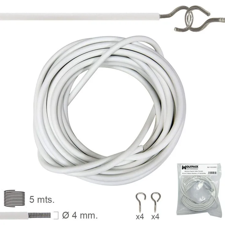 Oryx 1010092 Draht, Spirale, gefüttert, Set mit 5 Metern Draht und 8 Ringen