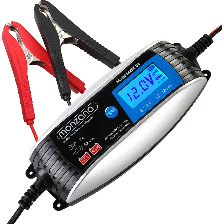 KFZ Batterieladegerät vollautomatisch 6V 12V Auto Motorrad Ladegerät LCD-Bildschirm Erhaltungsladung – Bild 1