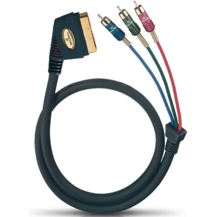 OEHLBACH Component Euro AV - 3 RCA 1m SCART (21-pin) 3 x RCA Schwarz (22350)
