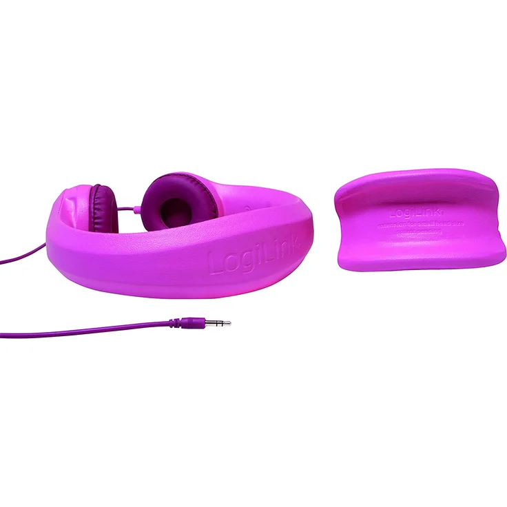 LogiLink HS0046 On-Ear-Kopfhörer, geeignet für Kinder, pink – Bild 4