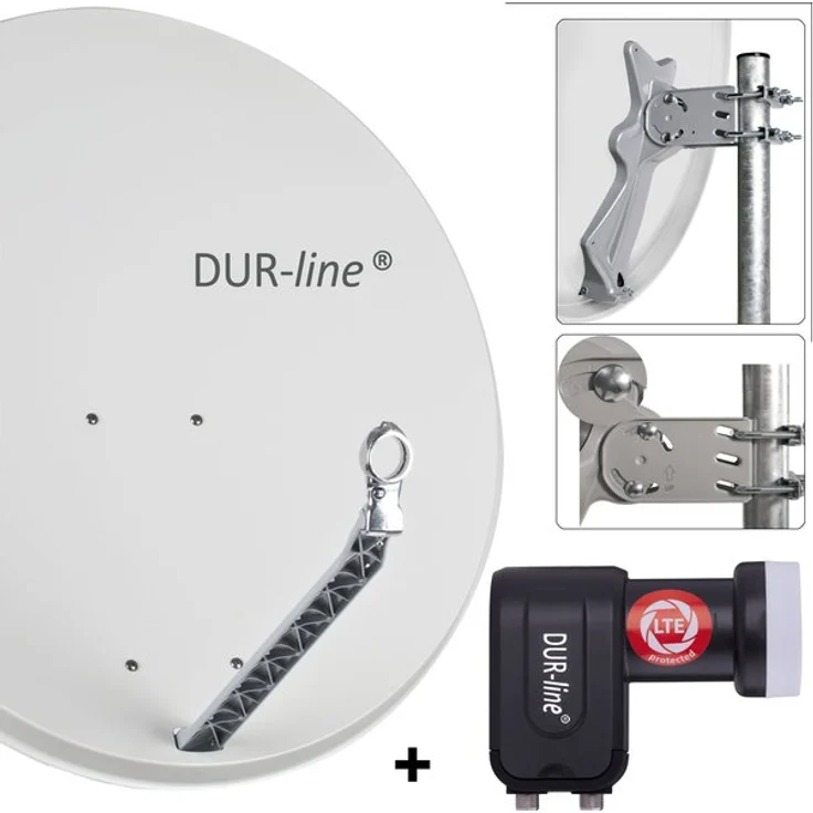 DUR-line Select 85/90 G + +Ultra Twin LNB - 2 Teilnehmer Set – Bild 1