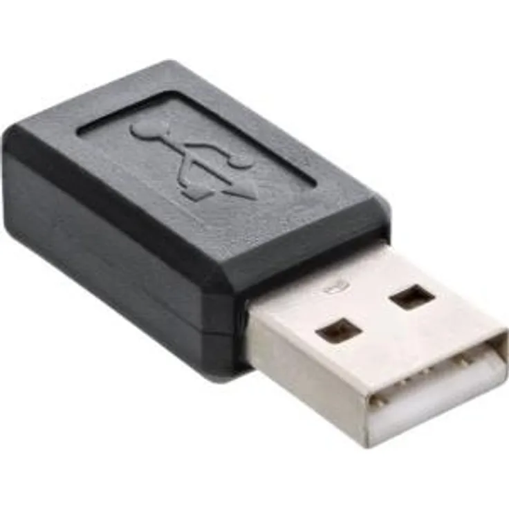InLine - USB-Adapter - Micro-USB Typ B (W) bis USB (M) - USB2.0 - Schwarz (31612)