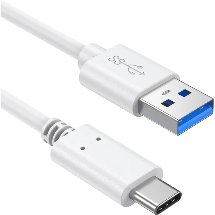 Slabo Ladekabel USB Typ C, geeignet für Apple iPad Pro 11 (2018) (3. Gen.)/Pro 11 (2020) (2. Gen.)/Pro 12,9 (2018) (3. Gen.)/Pro 12,9 (2020) (4. Gen.), Datenkabel, Verbindungskabel, Sync-Kabel, weiß