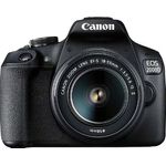 Canon EOS 2000D Value Kit schwarz inkl. EF-S 18-55 IS II + 16 GB SD Speicherkarte + Schultertasche