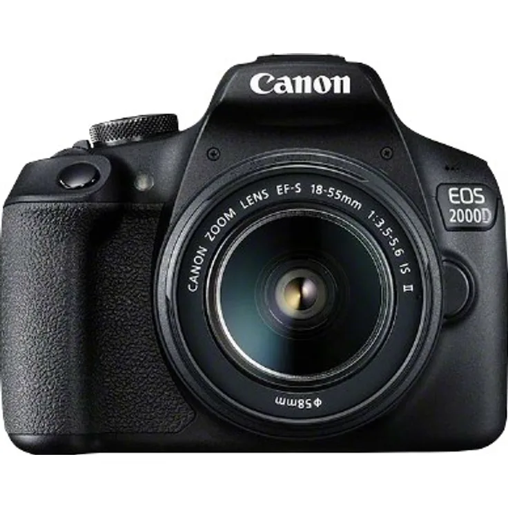 Canon EOS 2000D Value Kit schwarz inkl. EF-S 18-55 IS II + 16 GB SD Speicherkarte + Schultertasche