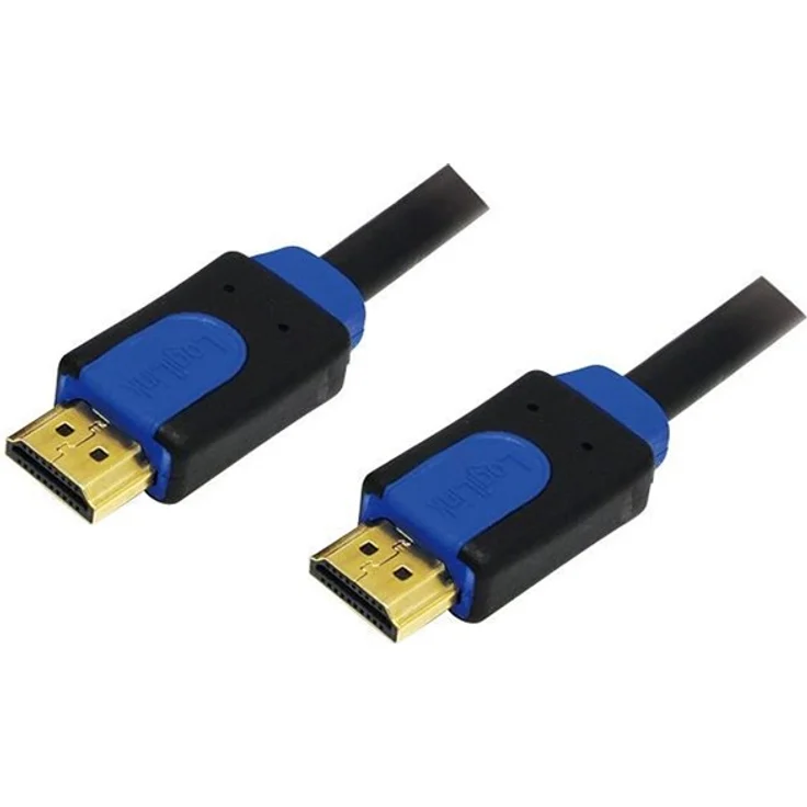 LogiLink CHB1105 - HDMI High Speed mit Ethernet (v1.4) Kabel, 2x 19-pin Stecker (Gold), schwarzes Kabel, 5m, Retail Colour Box