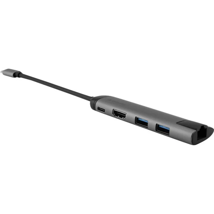 Verbatim USB-C Multiport-Adapter mit USB 3.0 - HDMI, 4K, USB-C-Hub mit Schnellladeanschluss für Laptop, MacBook – Bild 1