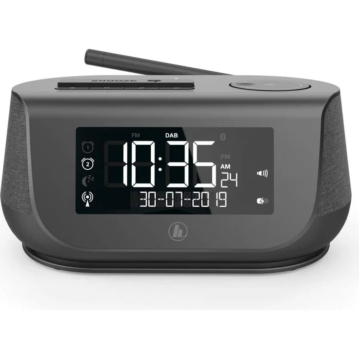 Hama DR36SBT 054895 Radiowecker mit Bluetooth, LCD-Display, grau – Bild 1