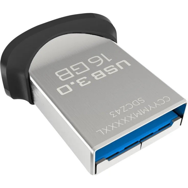 Sandisk Ultra Fit USB 3.0 16GB 16GB USB 3.0 (3.1 Gen 1) Type-A Schwarz USB-Stick (SDCZ43-016G-GAM46)