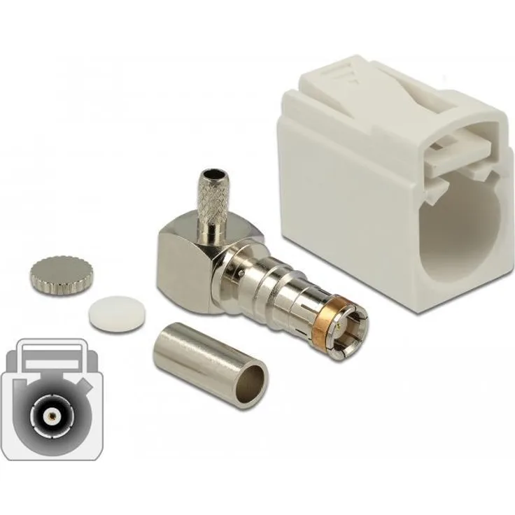 DELOCK FAKRA B Buchse 90 zum Crimpen