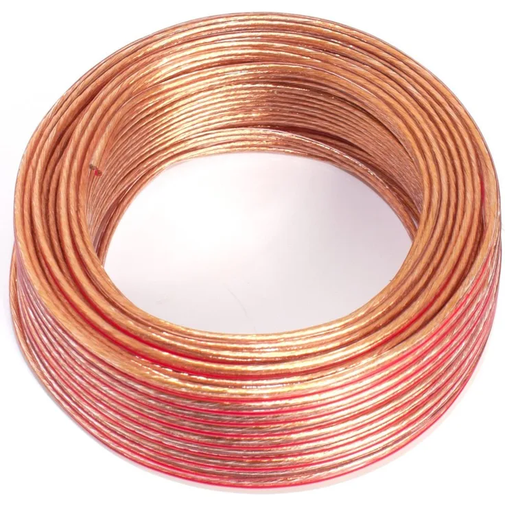 Lautsprecherkabel 2x0,50mm2 - 25m - transparent - CCA - Audiokabel - Boxenkabel