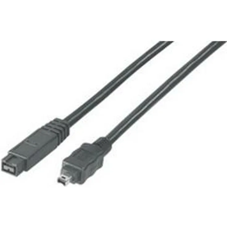 FireWire 1394b Kabel, 9 Pol Stecker - 6 Pol Stecker, 1,0 m FireWire Kabel 800 MBit/Sek.