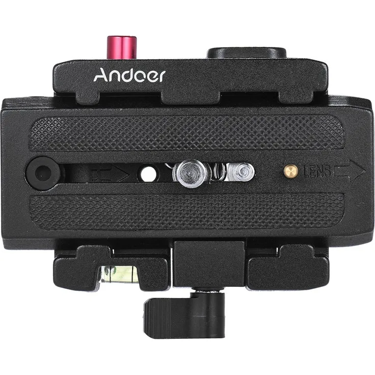 Andoer Stativ-Schnellspanner-Adapter mit Schnellwechselplatte Kompatibel für Manfrotto 501 500 Ah 701HDV 503HDV Q5 Kopf