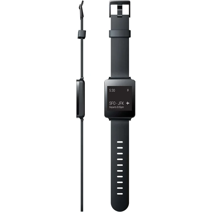 LG G Watch Smartwatch Unisex, Einheitsgröße, Edelstahlgehäuse, Schwarz - Preisvergleich – Bild 4