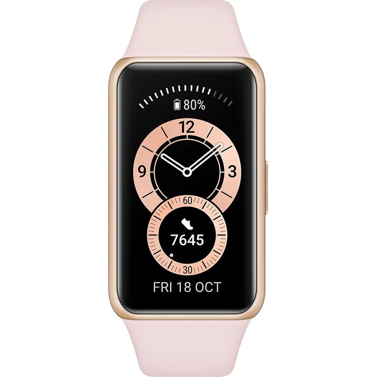 Huawei Band 6 Fitness-Tracker Damen, 43 x 25,4mm, Kunststoffarmband, Sakura Pink – Bild 2