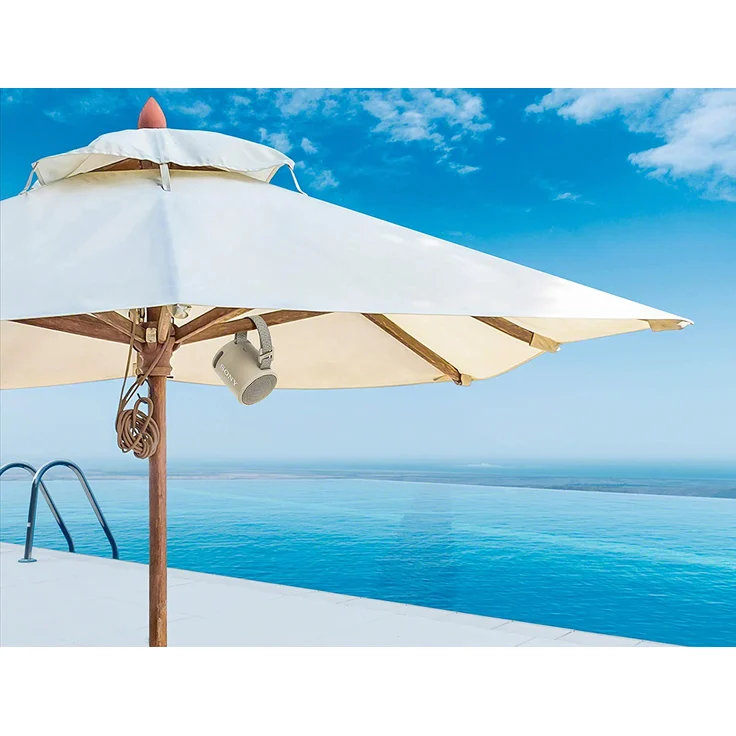 Sony SRS-XB13 Bluetooth-Lautsprecher, tragbar, Extra Bass, 16 Stunden Akkulaufzeit, wasserfest (IP67), Taupe – Bild 7