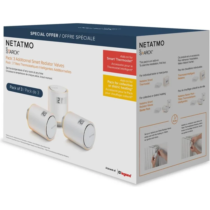 Netatmo Heizkörperthermostat 3-Pack Bundle (Netatmo Relay vorausgesetzt)