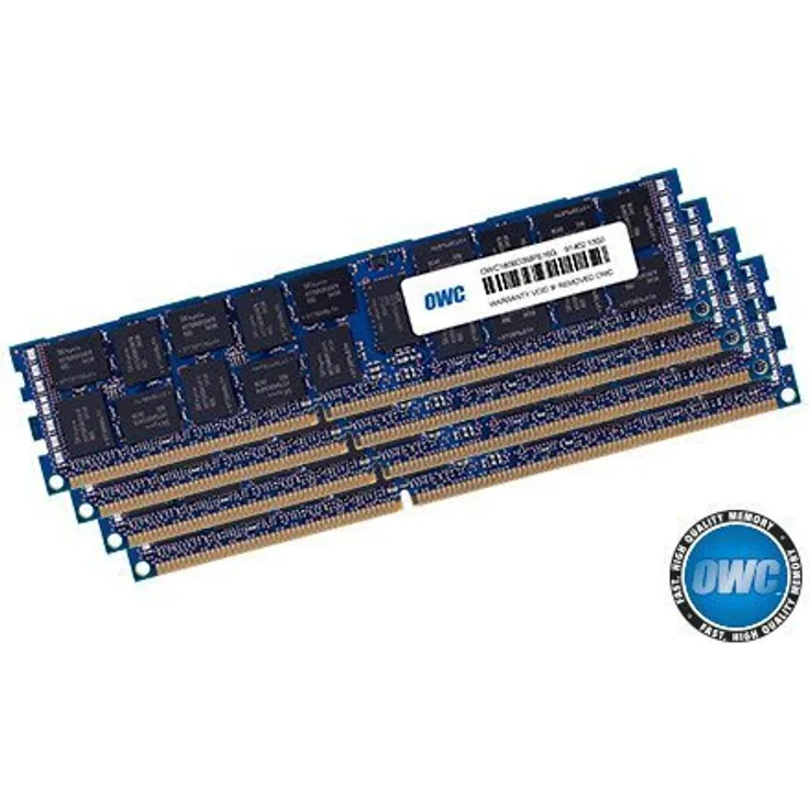 OWC OWC1866D3R9M64 Speichermodul 64 GB DDR3 1866 MHz ECC - Speichermodule (64 GB, 4 x 16 GB, DDR3, 1866 MHz, 240-pin DIMM, Blau)