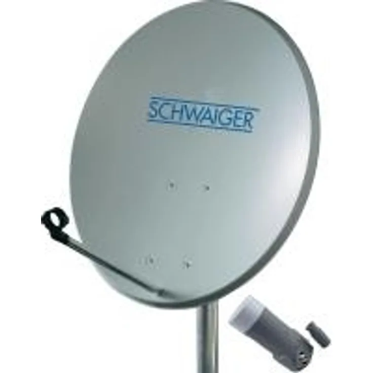 SCHWAIGER SAT Anlage 60 cm 1 Teilnehmer Single-LNB Hellgrau
