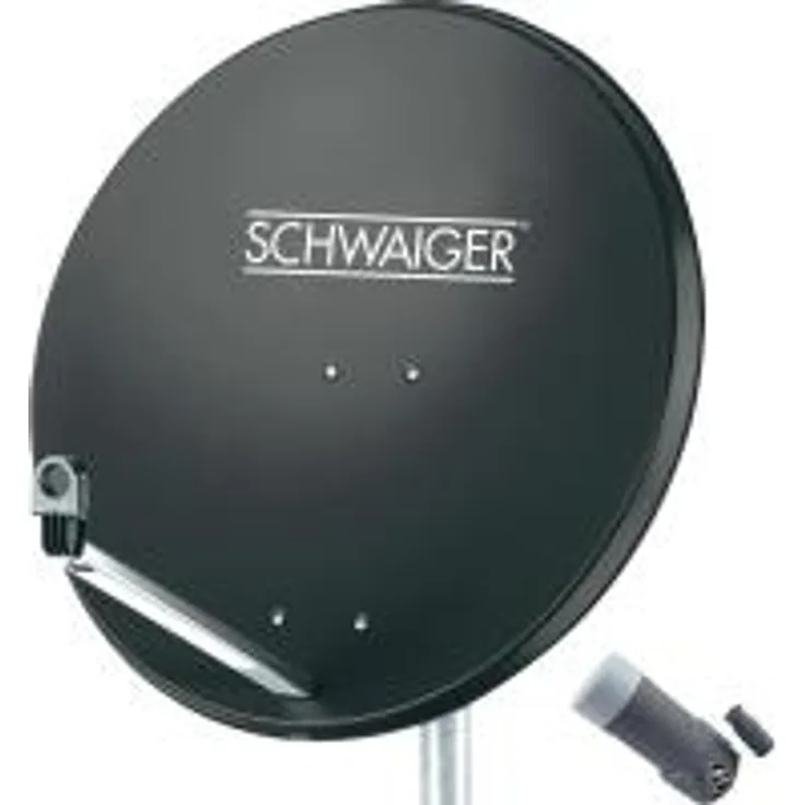 SCHWAIGER SAT Anlage 80 cm 1 Teilnehmer Single-LNB Anthrazit