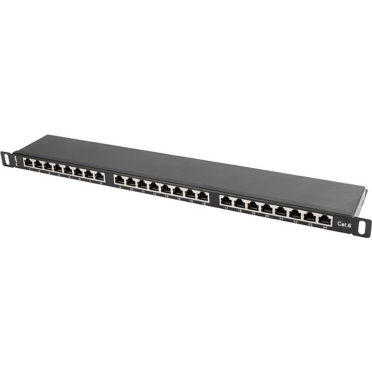 lanberg Patch Panel 24 Port 0.5U CAT. 6, Shielded, Black