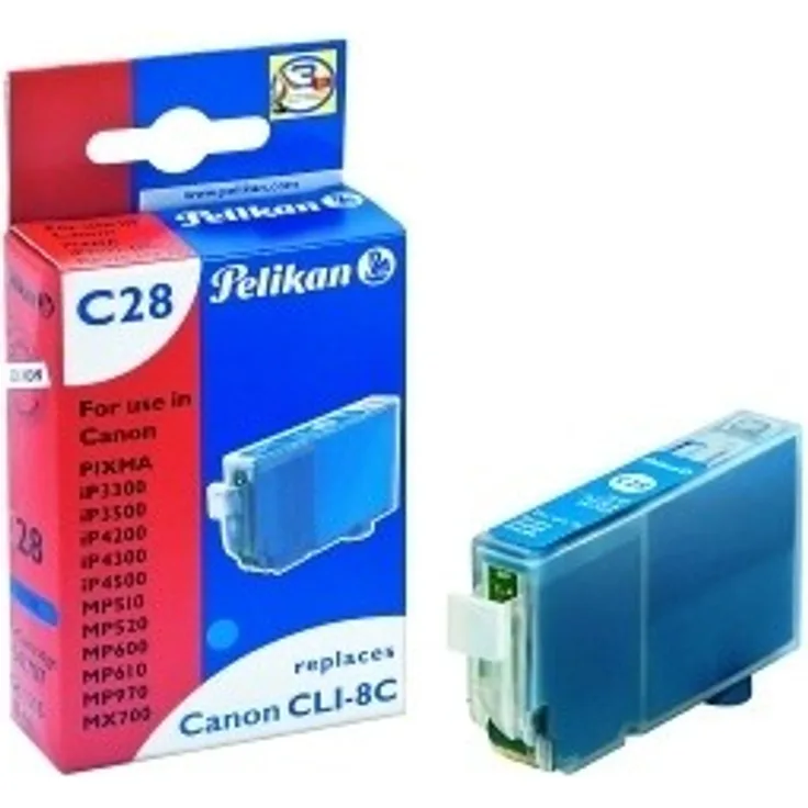 Pelikan Druckerpatrone C28 ersetzt Canon CLI-8C, Cyan
