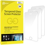 JETech Panzersglas für iPhone SE 5S 5C 5, Gehärtetem Glas Displayschutzfolie, 3 Stück