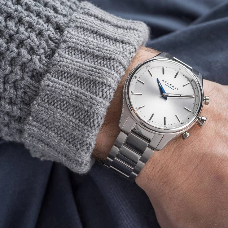 KRONABY Sekel Connected Watch A1000-0556 Hybrid-Smartwatch Unisex, 38mm, Edelstahlgehäuse, Silber – Bild 4