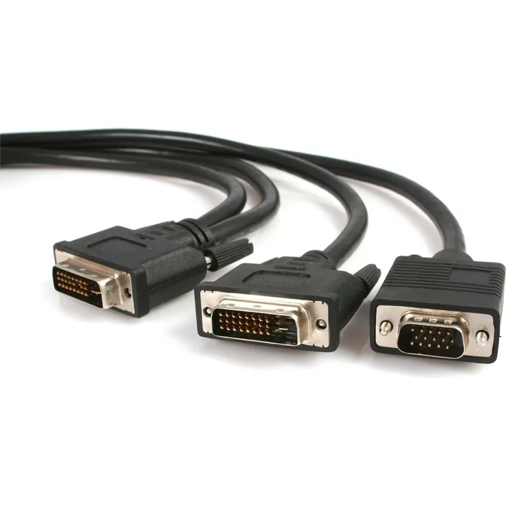 StarTech.com 1,8m DVI-I auf DVI-D und HD15 VGA Splitter Kabel, DVI zu VGA Video-Kabel