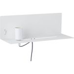 Paulmann 78915 Wandleuchte Devara mit Ablage max. 40 Watt Wand-Leselampe Weiß Leseleuchte Metall Wandlampe E27