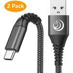 Yosou USB-C-Kabel, 2 m, Typ C, Ladekabel, Nylon, geflochten, Schnellladekabel, kompatibel mit Samsung Galaxy S10, S9, S8, A40, A50, A70, Ladegerät für Huawei P30, P20, GoPro Hero 7, 6, 5, OnePlus 5T - Preisvergleich