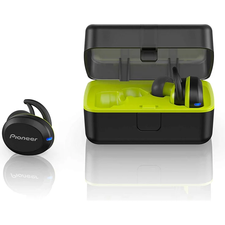 Pioneer E8TW-Y Truly Wireless Kopfhörer (Bluetooth, In-Ear, Sport, 3 h Spielzeit pro Ladung) Gelb – Bild 2