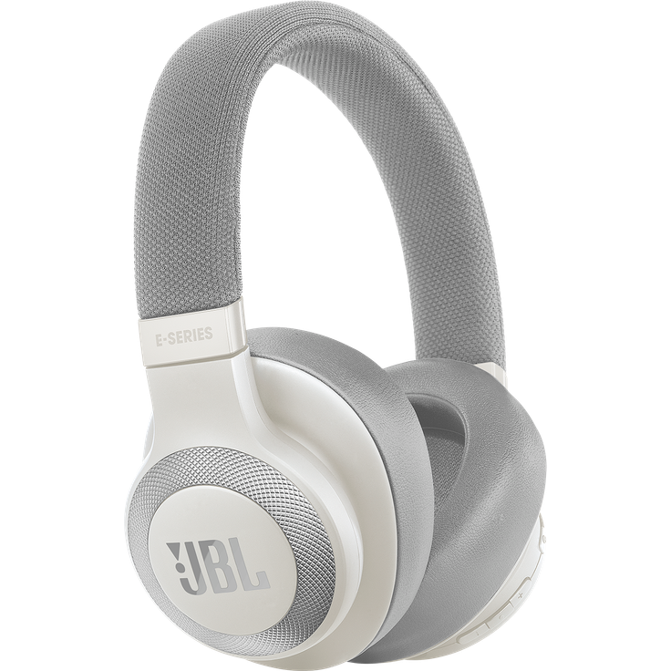 JBL E65BTNC Over Ear Bluetooth Kopfhörer - Active Noise Cancelling Headphones mit JBL Signature Sound - Musikgenuss für bis zu 24 Stunden Weiß